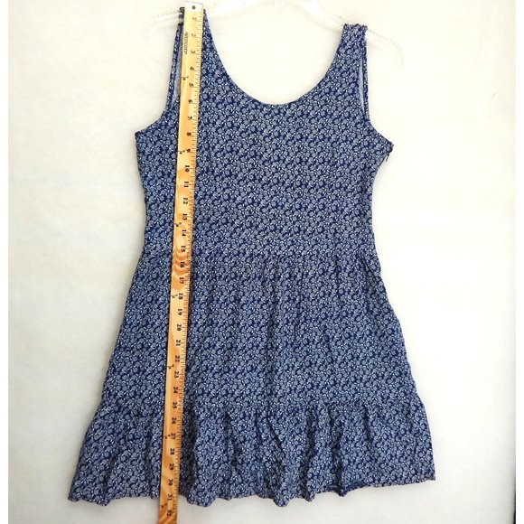 Vertiche Mini Fit and Flare Dress Women's Blue & White Floral Size S - Picture 3 of 10